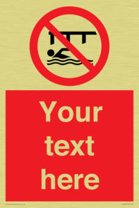 Custom Do not swim in the vicinity of piers